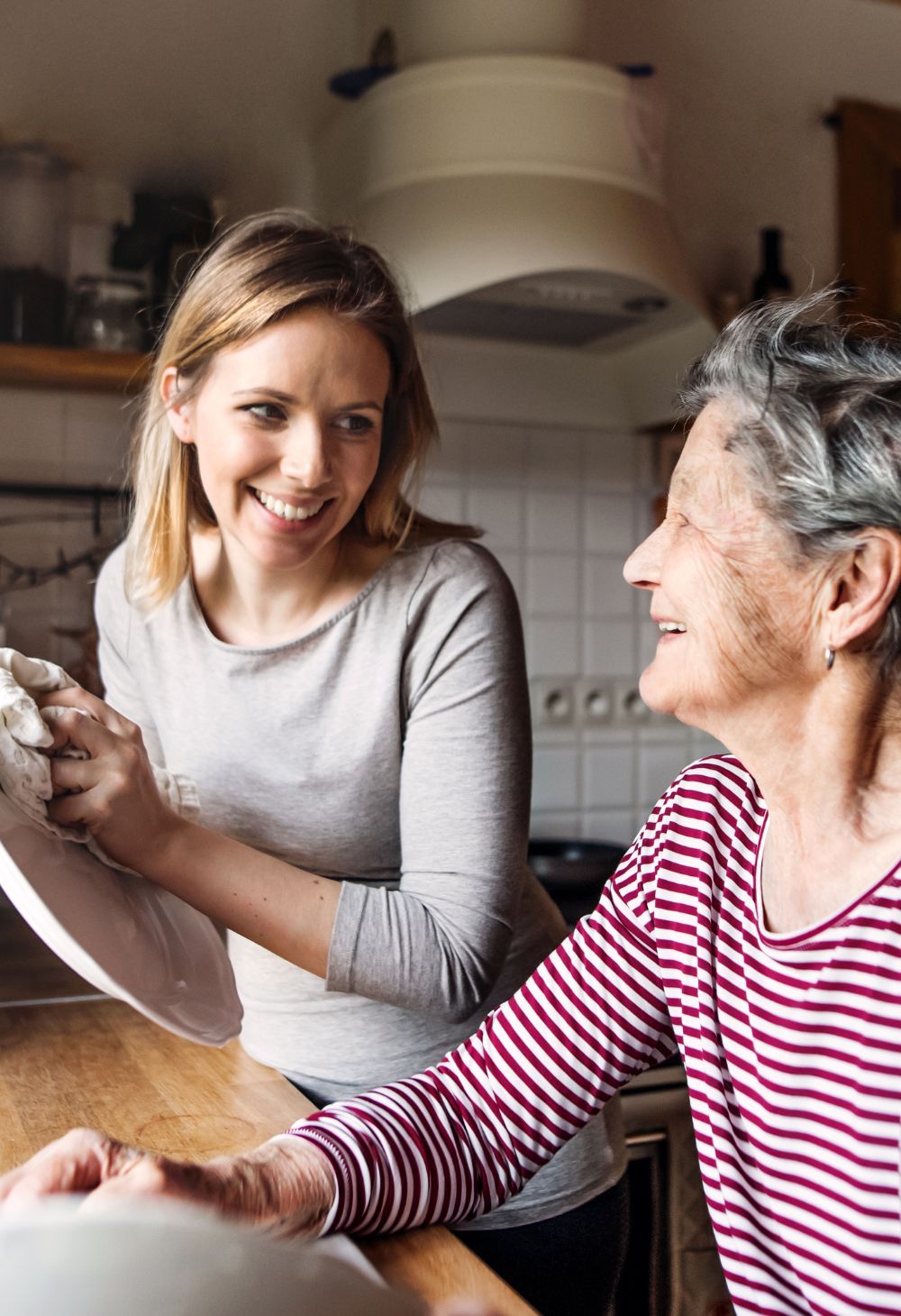 woman and elderly