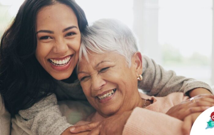 A happy, stress-free caregiver thriving in her career.