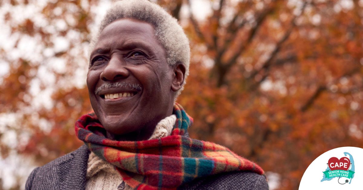 Senior home care helping a senior to manage seasonal depression.