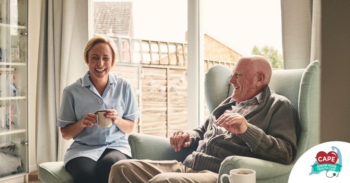 A caregiver provides Memory Care at Home to a senior