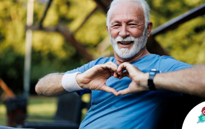 A senior stays active during men’s health month benefitting from senior health at home.