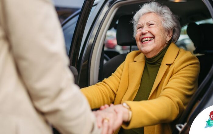 A loved one benefits from senior transportation services.